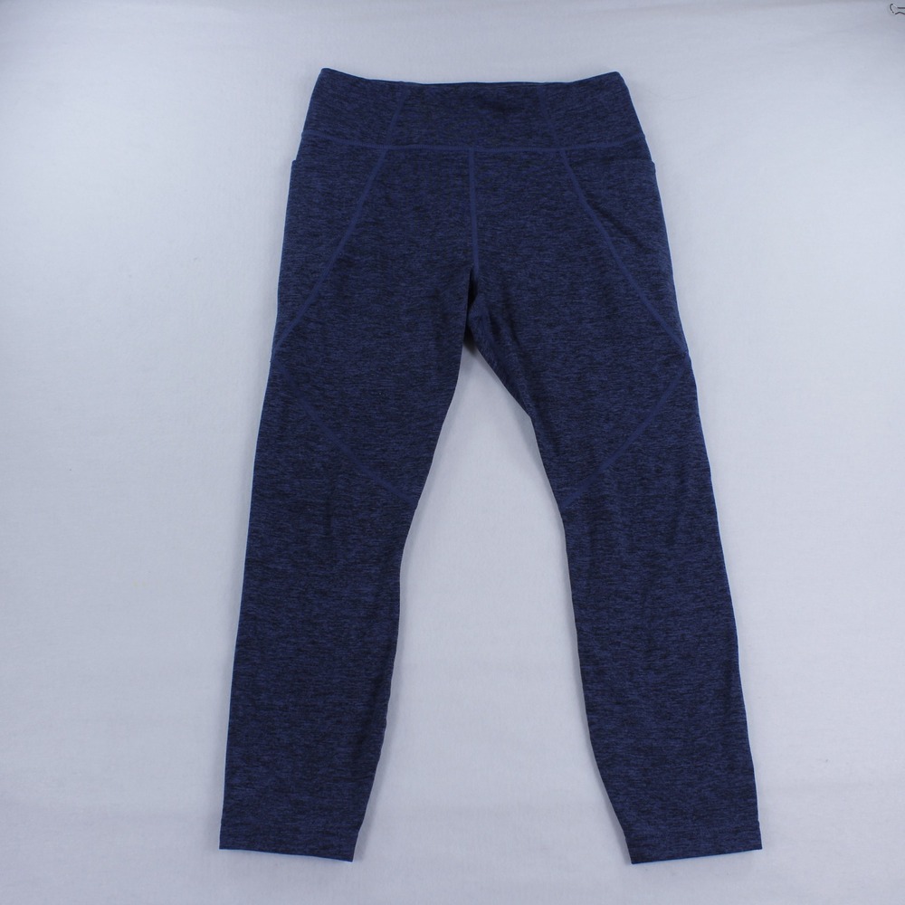 JoyLab Women's Medium M Heather Navy Blue High Waisted Leggings Side Pockets
